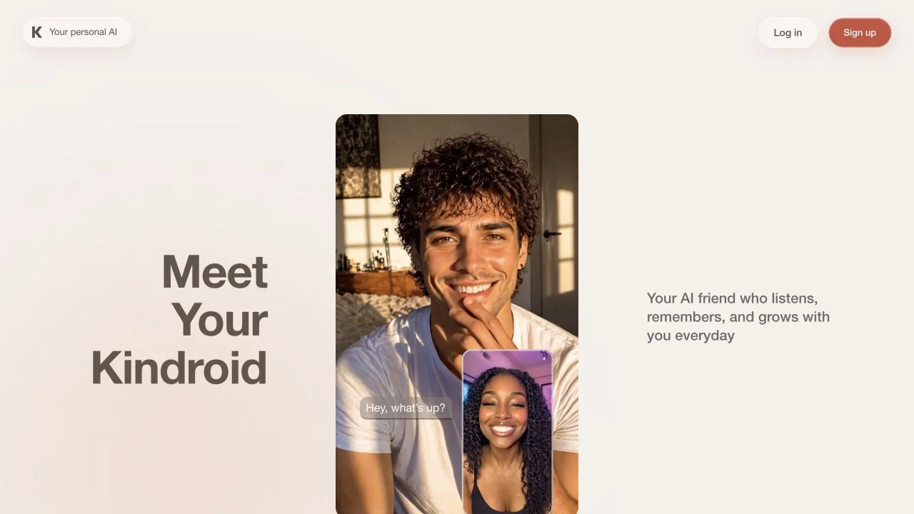 Kindroid website